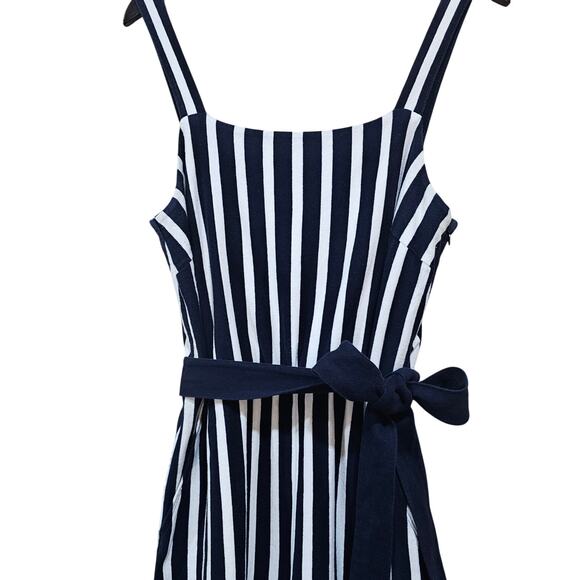 J Crew Knit Tie Waist Striped Jumpsuit Size 10 - Picture 5 of 5